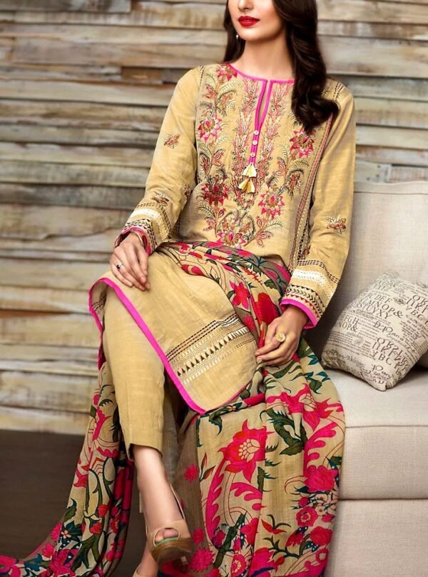 Hibba-colection-embroidered-khaddar-dress