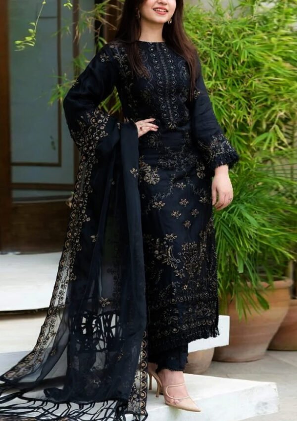 Luxury Embroidered Cotton Lawn Dress