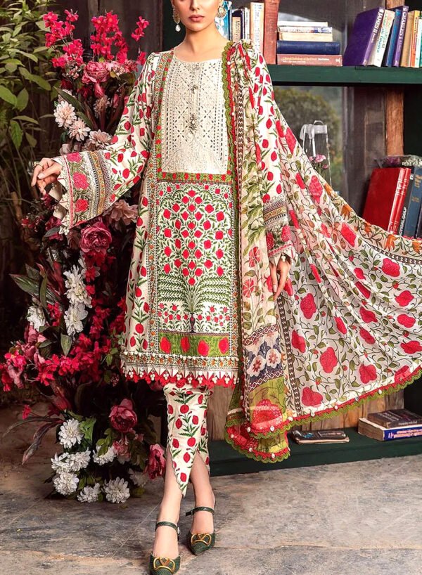 Heavy Embroidered Eid Dress Chiffon Duptta