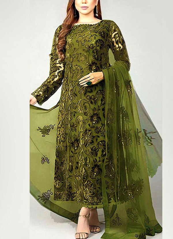 Luxury Embroidered Lawn Dress 2025