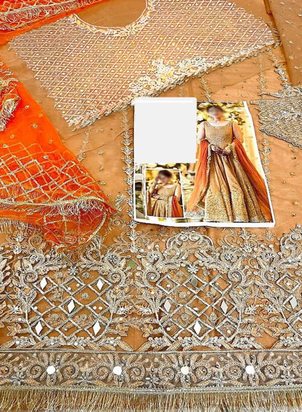 Embroidery Mirror Work Net Party Wear Maxi - Image 3